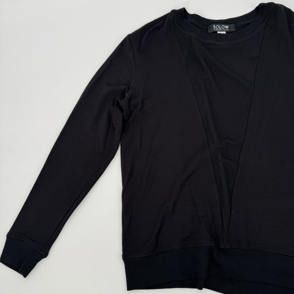 SOLOW Mesh Athletic Top Womens XS Athleisure Long Sleeve Soft Casual Workout